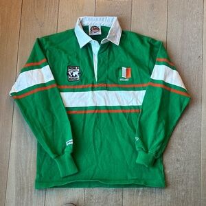 World Rugby Green and White Men's Jersey